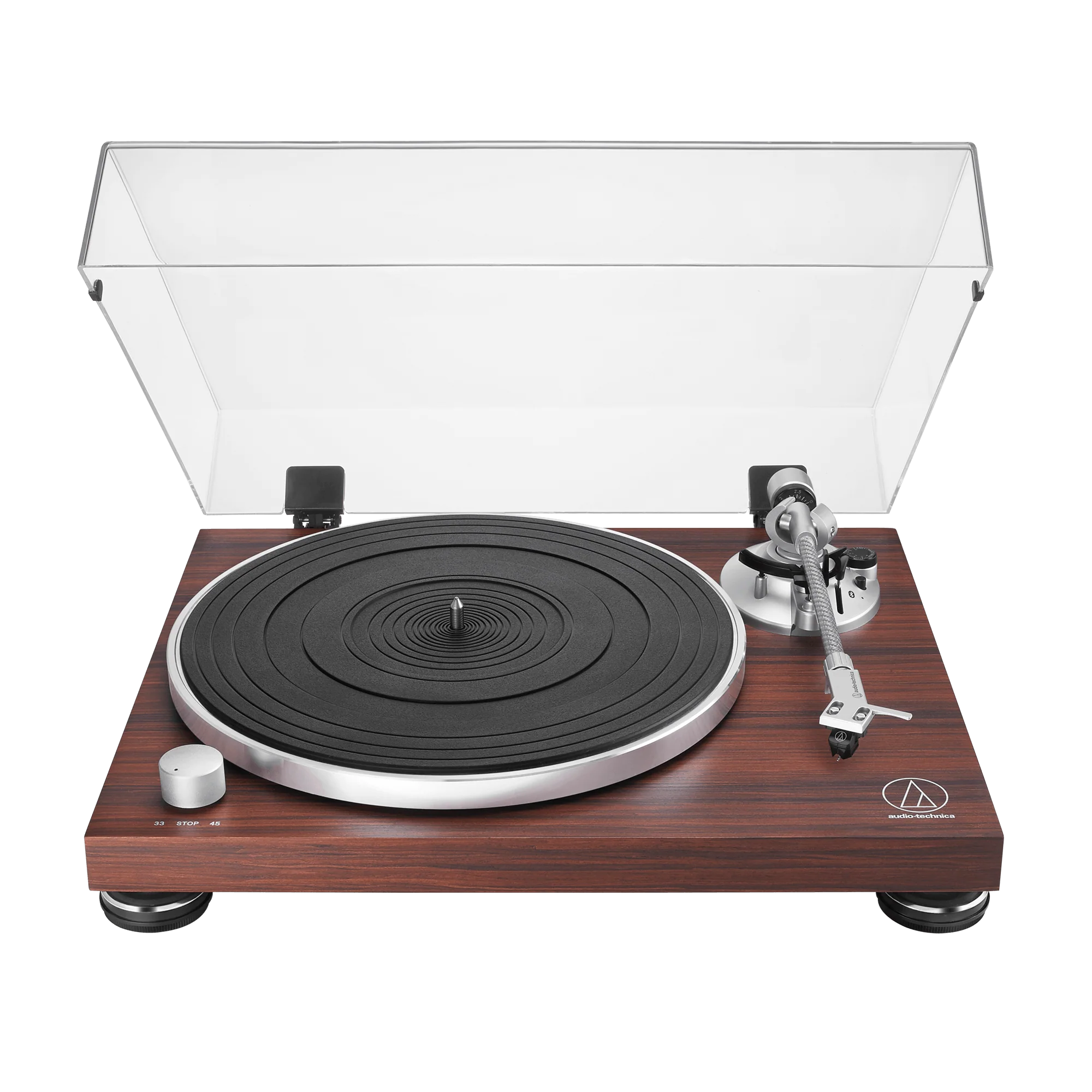 Audio Technica AT-LPW50BTRW Wireless Belt-Drive Turntable, Rosewood