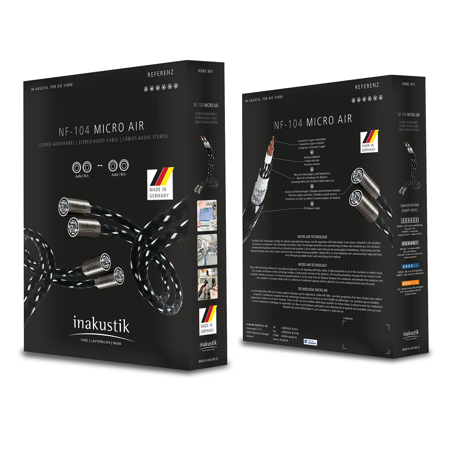Inakustik NF-104 AIR Phono Cables - Image 2