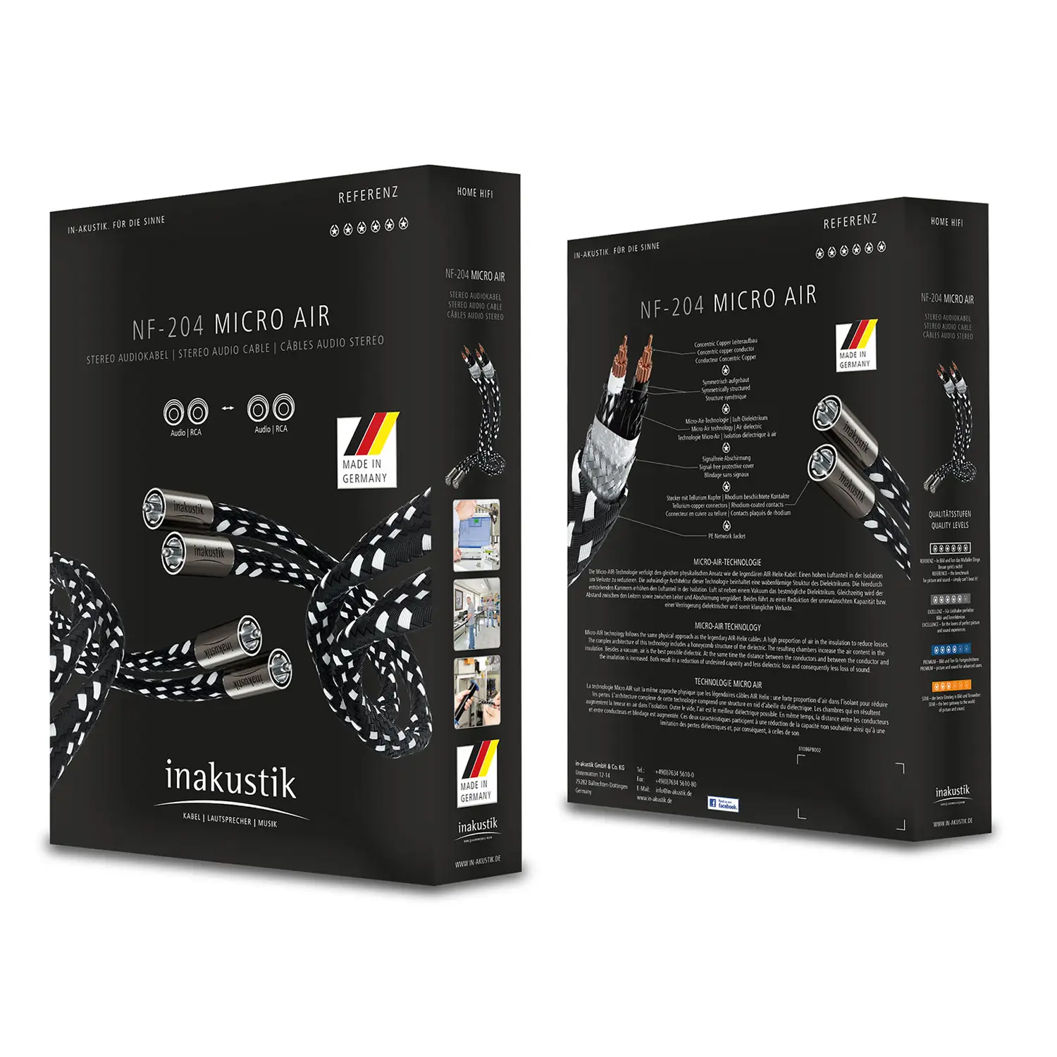 Inakustik NF-204 Micro AIR Interconnect Cables - Image 8